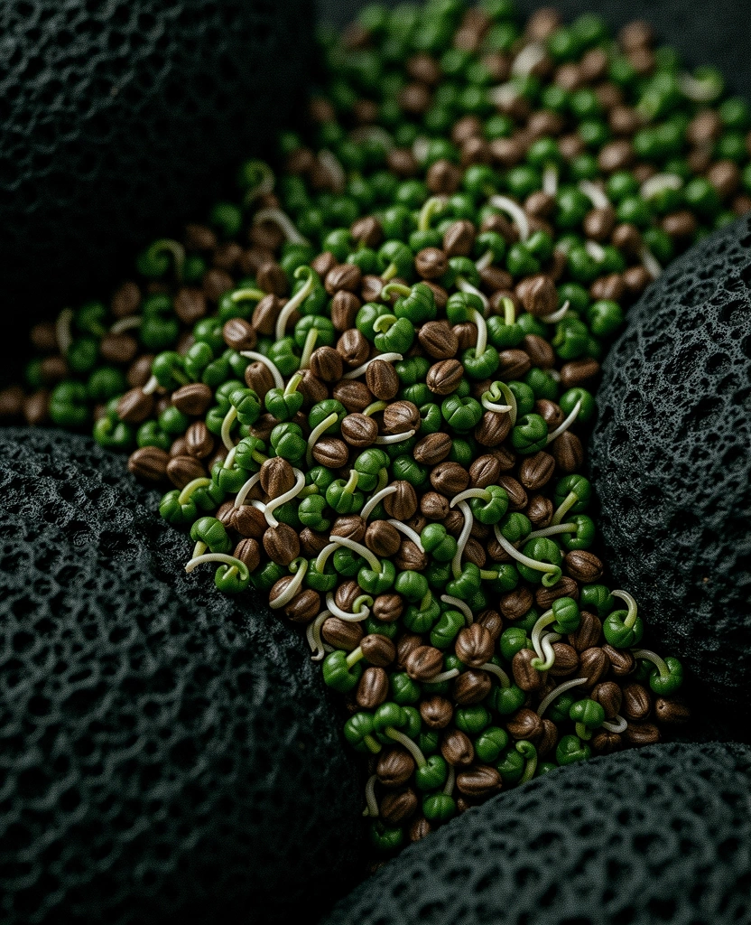 Earthy textures of whole foods